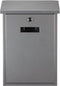 Perel Brievenbus Rio, wand- en paalmontage, met naamplaatje, incl. 2 sleutels, afmetingen (H x B x D) 39.5 x 27 x 10 cm, zilvergrijs