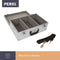 Perel Cd-koffer, 60 cd's, sleutelslot, 2 sleutels, aluminium, 424 x 265 x 173 mm