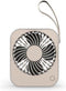 Perel Design Ventilator Met Usb-Aansluiting - Oplaadbaar - Wit/Crème - Met Lus