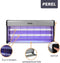 Perel Elektrische insectenverdelger, insectenlamp UV, UV lamp, muggenlamp, vliegenval, anti muggen anti vliegen anti wespen, spanningsrooster 2800 V, 80 m², uitneembare opvangbak, metaal