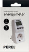 Perel Energiemeter, lcd-scherm, 230 V, 16 A, 3600 W, Duitse aarding type F, wit