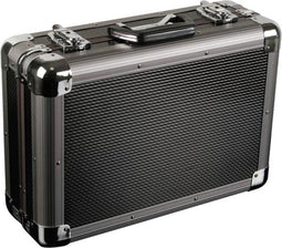 Perel Gereedschapskoffer, plukschuim, noppenschuim, gereedschapshouders sleutelslot, 2 sleutels, aluminium, grijs, 430 x 300 x 150 mm