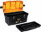 Perel Gereedschapskoffer, polypropyleen, met verwijderbare inlegbak, 3 organizers in het deksel, inklapbaar handvat en metalen sluitingen, zwart/geel, 564 x 310 x 310 mm