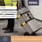 Perel Gereedschapswagen 3-in-1, trolley, roestvrij staal, met telescopische handgreep, grote wielen en 3 afneembare compartimenten, voor professionals en doe-het-zelvers, 830 x 354 x 570 mm