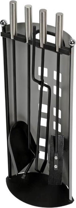 Perel Haardset, 4-delig, zilver/grijs