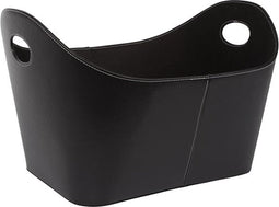 Perel Houtmand, lederlook, zwart, 56 x 43 x 35 cm