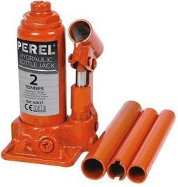 Perel Hydraulische potkrik, voor auto, vrachtwagen, bestelwagen, 2 ton, staal, oranje
