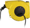 Perel Kabelhaspel, gebruik binnenshuis, voor wand- en plafondmontage, randaarde, automatisch oprolsysteem, 180° draaibare muurbeugel, thermische beveiliging, kabellengte 13 + 2 m, 3G1.5, geel