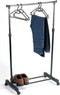 Perel Kledingrek op wieltjes, 1 stang, verstelbare hoogte tot 165 cm, 80 x 43 x 165 cm, max. last 15 kg, metaal