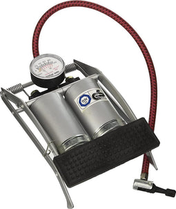 Perel Krachtige voetpomp voor fiets, auto, ballen, met manometer 6.9 bar