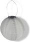 Perel Lampion Led Zonne-energie 25 Cm Nylon/staal Wit