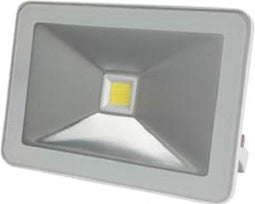 Perel led-schijnwerper, 10 W, 1000 lm, 4000°K, warmwit, voor binnen en buiten, verstelbare montagebeugel, aluminium, wit