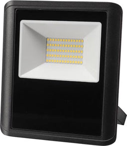 Perel led-schijnwerper, 50 W, 3500 lm, 4000°K, neutraalwit, voor binnen en buiten, verstelbare montagebeugel, waterdichte aansluitdoos, aluminium, zwart