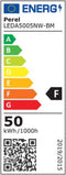 Perel led-schijnwerper, 50 W, 5400 lm, 4000°K, neutraalwit, voor binnen en buiten, verstelbare montagebeugel, afstandsbediening, aluminium, zwart