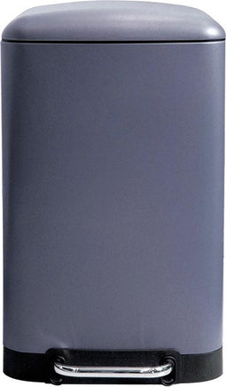 Perel metalen pedaalemmer met uitneembare emmer, solide antislipvoet en versterkte pedaal, ideaal voor thuis en op kantoor, inhoud 30 liter, rechthoekig 61,5 x 32,5 x 34,5 cm, grijs antraciet