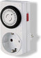 Perel Mini 24-uurs timer, mechanisch, 230 V, 16 A, 3680 W, Duitse aarding type F, wit