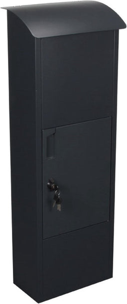 Perel Pakketbrievenbus Helsinki, vrijstaand, met naamplaatje, incl. 2 sleutels, afmetingen (H x B x D) 105.3 x 39 x 24 cm, zwart