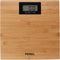 Perel Personenweegschaal, digitaal, max. 200 kg, lcd-scherm, automatische uitschakeling, lege batterij-indicator, overbelastingsindicator, bamboe