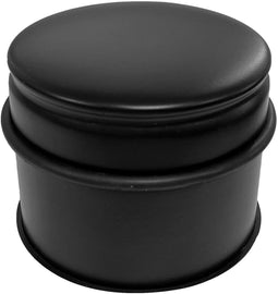 Perel Roestvrijstalen deurstopper, zonder boren, met antislip rubberen onderkant, 75 mm hoog en 90 mm diameter, voor een subtiele maar effectieve grip, ideaal voor elk interieur, zwart, 1 kg