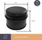 Perel Roestvrijstalen deurstopper, zonder boren, met antislip rubberen onderkant, 75 mm hoog en 90 mm diameter, voor een subtiele maar effectieve grip, ideaal voor elk interieur, zwart, 1 kg