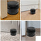 Perel Roestvrijstalen deurstopper, zonder boren, met antislip rubberen onderkant, 75 mm hoog en 90 mm diameter, voor een subtiele maar effectieve grip, ideaal voor elk interieur, zwart, 1 kg