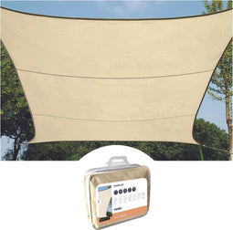 Perel Schaduwdoek, waterafstotend, 2 x 3 m, 160 g/m², polyester, rechthoek, crème