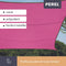 Perel Schaduwdoek, waterafstotend, 3.6 x 3.6 m, 160 g/m², polyester, vierkant, fuchsia
