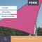 Perel Schaduwdoek, waterafstotend, 3.6 x 3.6 x 3.6 m, 160 g/m², polyester, driehoek, fuchsia
