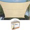 Perel Schaduwdoek, waterdoorlatend, luchtdoorlatend, 3.6 x 3.6 m, 180 g/m², HDPE, vierkant, champagne