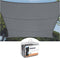 Perel Schaduwdoek, waterdoorlatend, luchtdoorlatend, 5 x 5 m, 180 g/m², HDPE, vierkant, donkergrijs