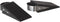 Perel Set deurstoppers, wigvorm, zwart rubber, RVS greep, 49 x 30 x 120 mm, 2 stuks