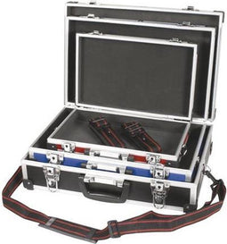 Perel Set met 3 opbergkoffers, verschillende maten, schouderriem, sleutelslot, 2 sleutels, aluminium, max. 430 x 290 x 120 mm