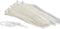 Perel Set nylon kabelbinders 2.5x100mm - Wit, UV-bestendig, 100 st.