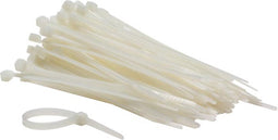 Perel Set nylon kabelbinders 4.6x120mm - Wit, UV-bestendig, 100 st.