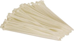 Perel Set nylon kabelbinders 4.6x200mm - Wit, UV-bestendig, 100 st.