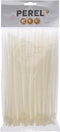 Perel Set nylon kabelbinders 4.6x200mm - Wit, UV-bestendig, 100 st.