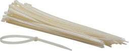 Perel Set nylon kabelbinders 8.8x500mm - Wit, UV-bestendig, 100 st.
