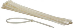 Perel Set nylon kabelbinders 8.8x610mm - Wit, UV-bestendig, 50 st.