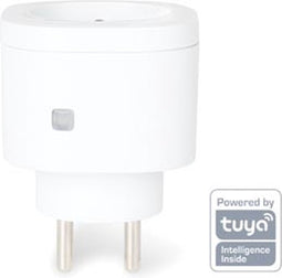 Perel Smart wifi-stekker, 13 A, 3000 W, voor gebruik binnenshuis, Duitse aarding type F, wit
