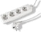 Perel Stekkerdoos, 4 stopcontacten met penaarde (type E), kabel 1.5 m, 3G1.5, gebruik binnenshuis, wit