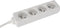 Perel Stekkerdoos, 4 stopcontacten met penaarde (type E), kabel 5 m, 3G1.5, gebruik binnenshuis, wit