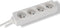 Perel Stekkerdoos, 4 stopcontacten met penaarde (type E), kabel 5 m, 3G1.5, gebruik binnenshuis, wit