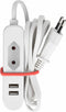 Perel STEKKERDOOS MET 1 EUROSTEKKER EN 2 USB-POORTEN - IDEAAL VOOR OP REIS