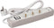 Perel Stekkerdoos met schakelaar, 3 stopcontacten met randaarde (Schuko, type F), 2 USB-poorten, kabel 1.5 m, 3G1.5, gebruik binnenshuis, wit