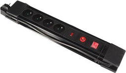 Perel Stekkerdoos Zwart 4 Stopcontacten 3500w