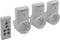 Perel Stopcontacten, met afstandsbediening, set van 3, draadloos, bereik tot 25 m, 10 A, 2300 W, wit