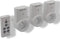 Perel Stopcontacten, met afstandsbediening, set van 3, draadloos, bereik tot 25 m, 10 A, 2300 W, wit