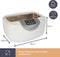 Perel ultrasone reiniger met digitale timer en vijf instelbare cycli , 2.6 l,170 W, perfect voor juwelen, brillen en kleine gereedschappen, ABS behuizing, roestvrijstalen tank, wit
