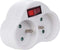 Perel Verdeelstekker met schakelaar, 2 stopcontacten met penaarde (type E), polypropyleen, gebruik binnenshuis, wit