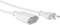 Perel Verlengkabel, H03VVH2-F 2G0.75, 1.8 m, 2.5 A/230 V, 625 W, type C Eurostekker, voor binnen, pvc, wit